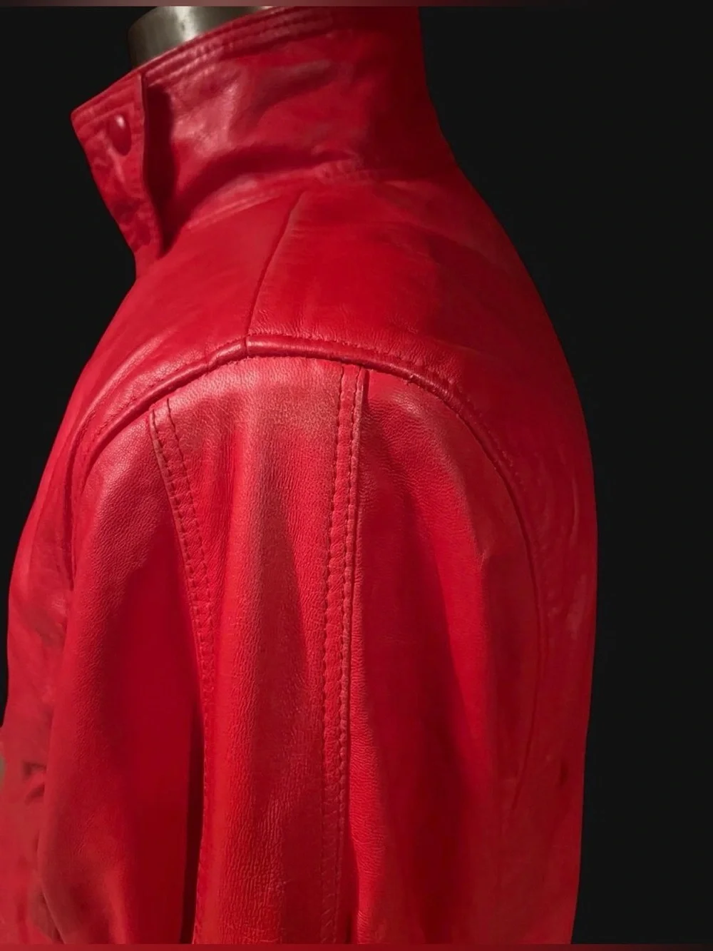 Vintage 1980’s Giotti red leather Michael Jackson Thriller-esque jacket Italy